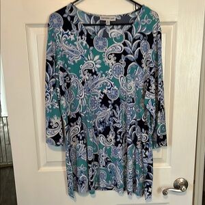 Southern Lady Blue Paisley Women's Top